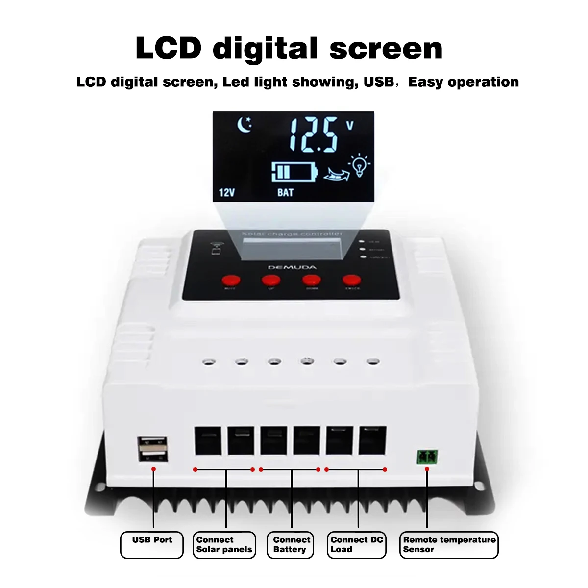 Умный контроллер заряда солнечной батареи 100 В постоянного тока Wi-Fi управление