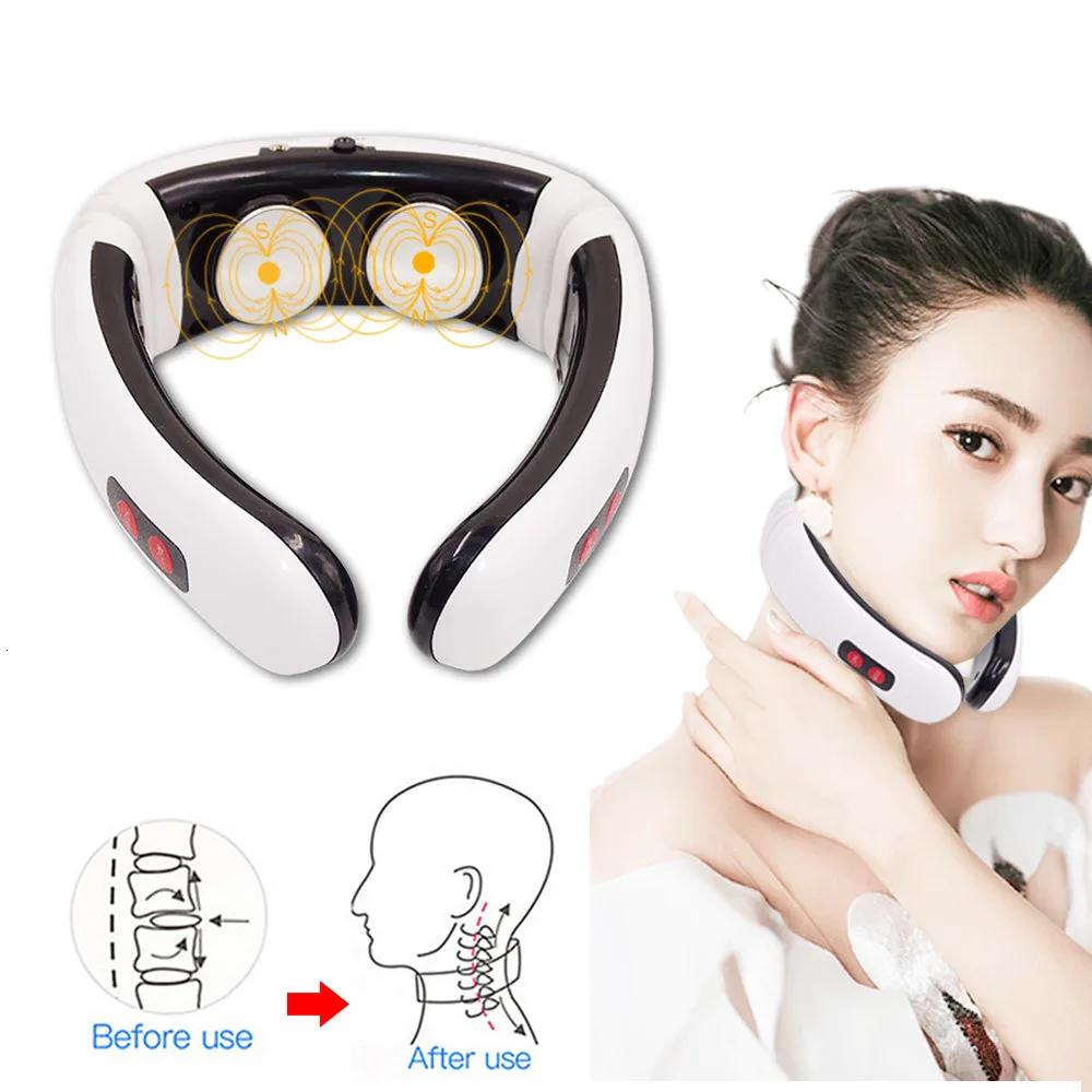 

Electric Pulse Neck Massager Intelligent Cervical Vertebra Impulse Back Massage Acupuncture Magnetic Therapy Relief Pain Tools