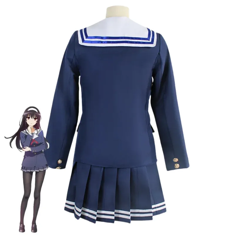 Фото CyAnime Saekano: How Raise A Boring Girlfriend Kasumigaoka Utaha Косплей Костюм JK Школьная форма Пальто Парик Мужчина Женщина Милый Su №1