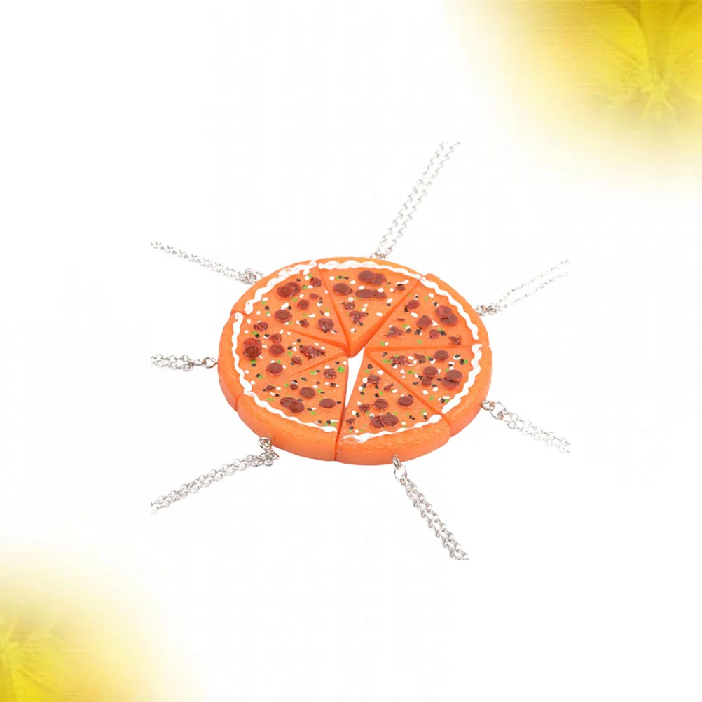 7-шт пицца в форме головоломки ожерелье для барбекю кулон дружбы ожерелья