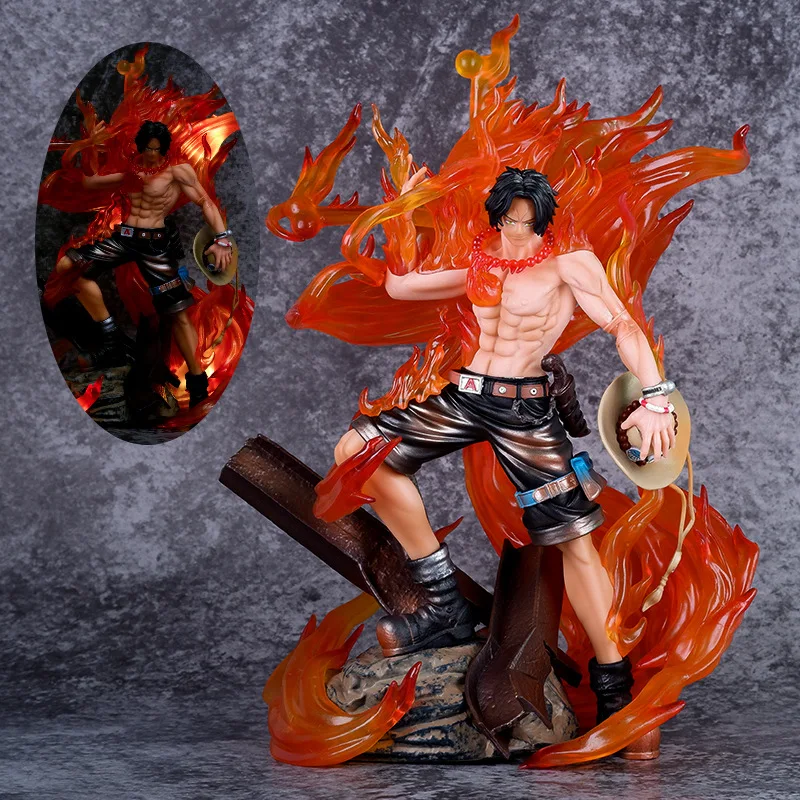 

Экшн-фигурки One Piece 32 см Portgas D Ace боевой огонь коллекционные ПВХ Подарочные игрушки фигурка модель кукла украшения игрушки