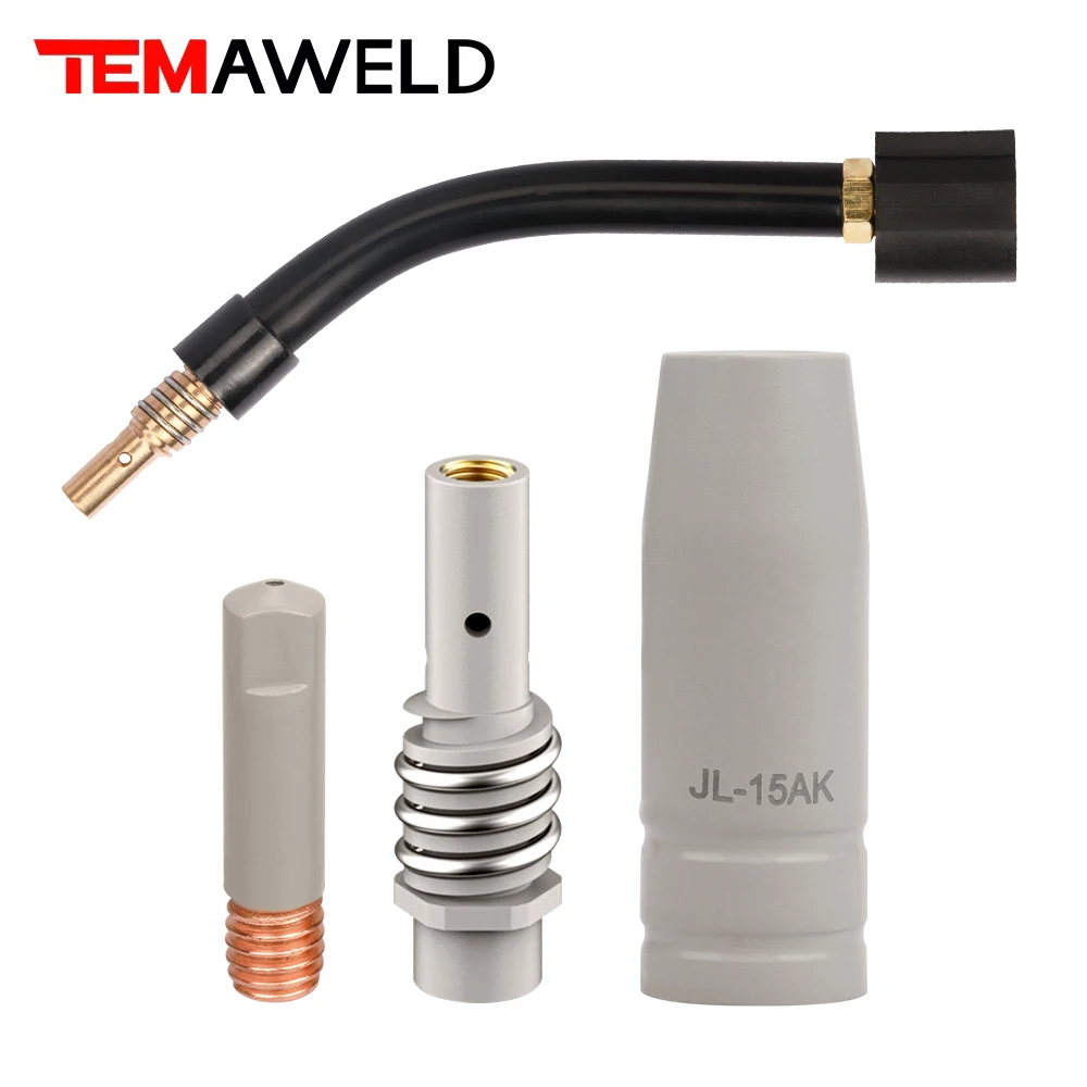 

4 шт. новая защитная насадка для покрытия 15AK 0,8/1,0/1,2 мм, наконечник газового сопла, сварочная горелка MIG, детали сварочного инструмента, защитный рукав для газа