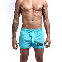 large size summer mens shorts beach pants fashion printed elastic waist casual sports short pants quick dry loose swimwear