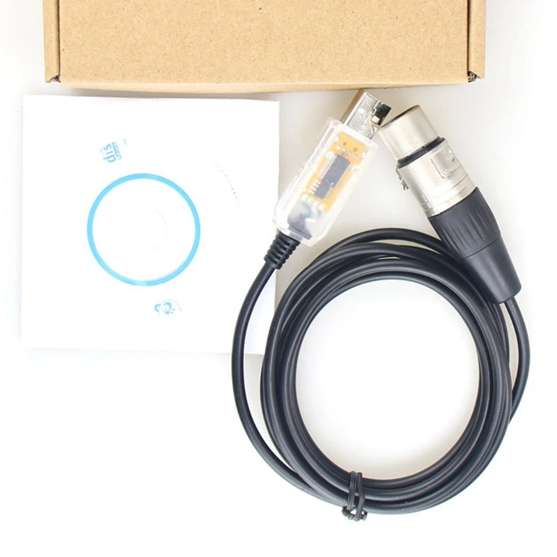 Адаптер интерфейса USB-DMX для компьютера ПК контроллер освещения сцены диммер