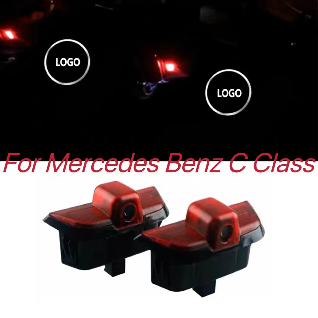 

2pcs LED Car Door Welcome Logo Projector Light Accessories For M-ercedes B-enz W204 C200 C230 C280 2008 C260 C300 2010 2011 2012