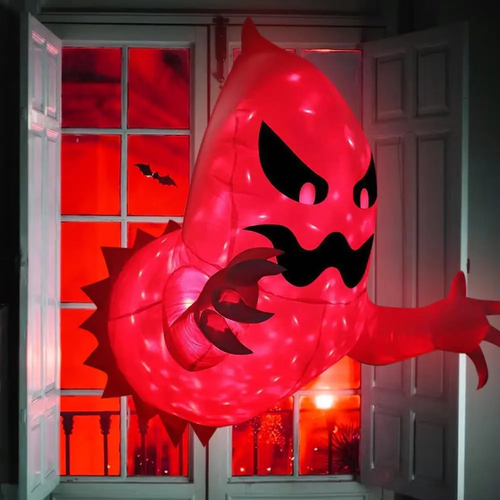 

Halloween Inflatables Outdoor Decorations, LED Inflatable Halloween Decorations Ghost Broke Out from Window