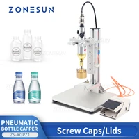 zonesun capping machine 10 50mm semi automatic plastic bottle capper water beverages cosmetics packaging