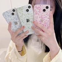 ins cute glitter phone case for iphone 13 12 11 pro max 7 8 plus xr xs max x 12 13 mini 13promax clear cover funda for girl gift