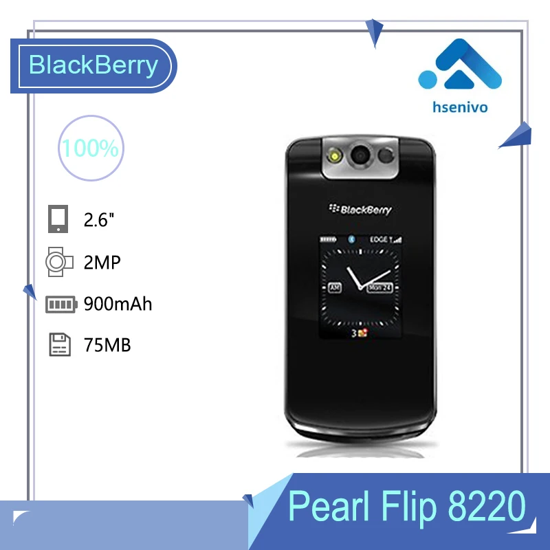 Blackberry 8220 Refurbished-Original BlackBerry Pearl Flip 8220 Mobile Phone 2MP Refurbished BlackBerry 8220 Free shipping