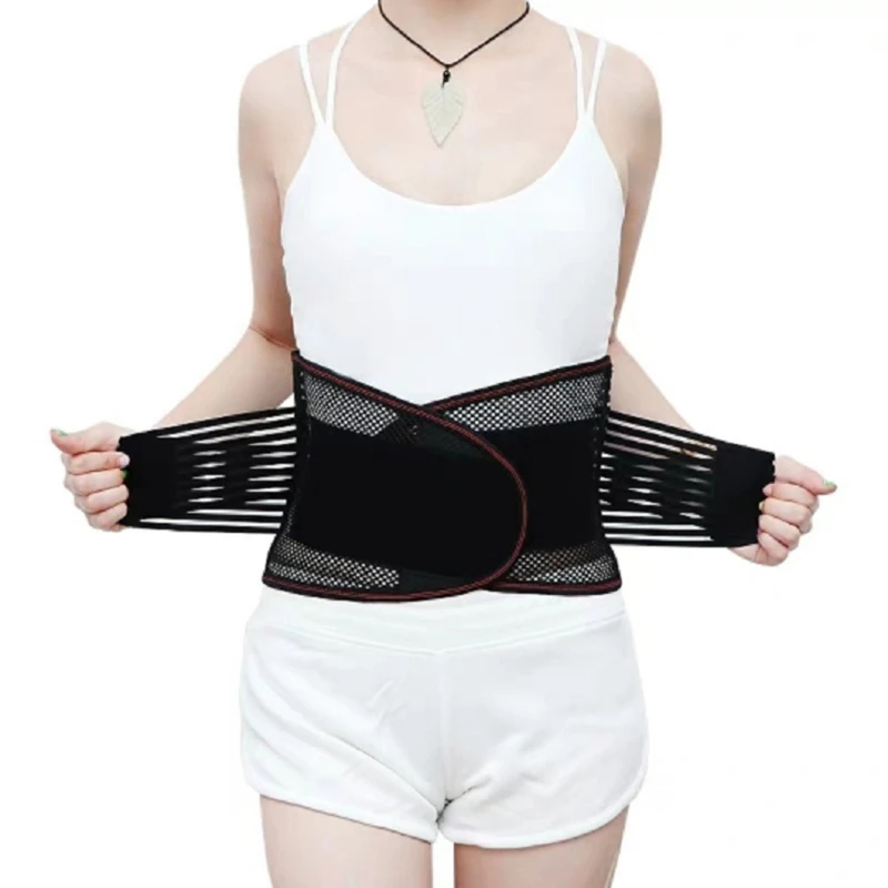 

New Adjustable Waist Trainer Belt Men Women Lower Back Brace Spine Support Waist Belt Orthopedic Breathable Lumbar Corset