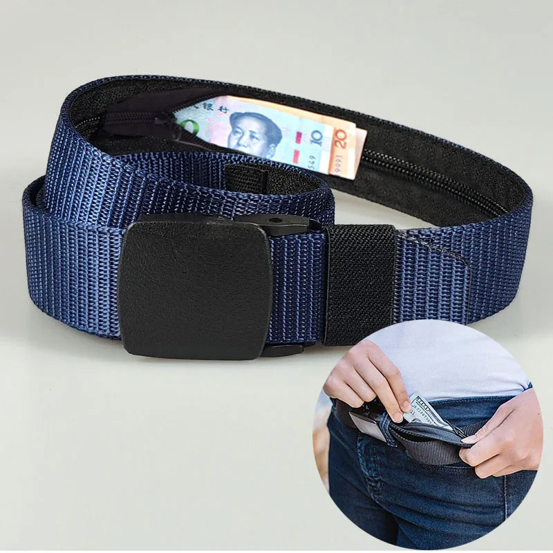 Ширина 3 2 см унисекс дорожный пояс для взрослых на молнии скрытая наличная сделай