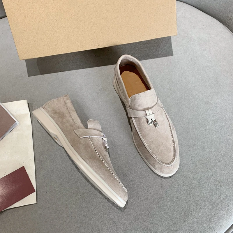 High quality Loafer shoes 2023 Summer women's suede men's flat shoes Luxury brand Comfortcasual shoes