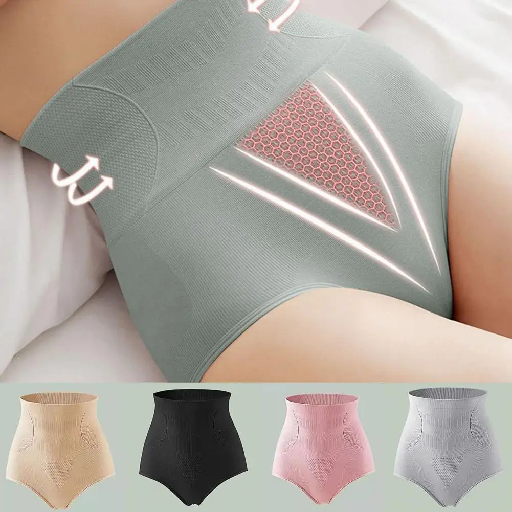 

High Waist Abdominal Panties Women's Postpartum Shaping Underwear Girdle Waist Tummy Hip Lift Panties Cotton Boxer Shorts