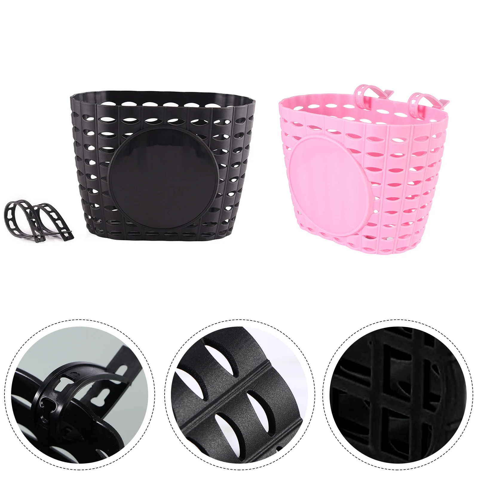

1pc Basket Children's Bike Tricycle Scooter Stroller Plastic Basket Mountain Bike Frame 20x14.7x12.2cm Bicycle Bags Panniers