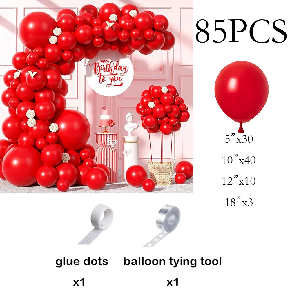 

Гирлянда из красных воздушных шаров Globos