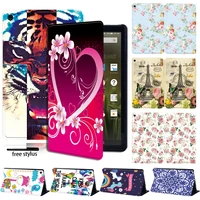 tablet case for fire 7hd8hd10579th gen slim pu leather anti fall tablet protective case free stylus