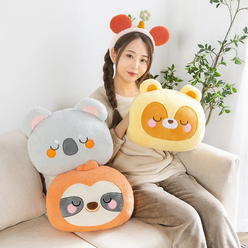 

1pc Nice Cute Plush Animals Pillow Soft Lovely Bear Koala Raccoon Pig Doll Sofa Chair Cushion For Girls Birthday Gift