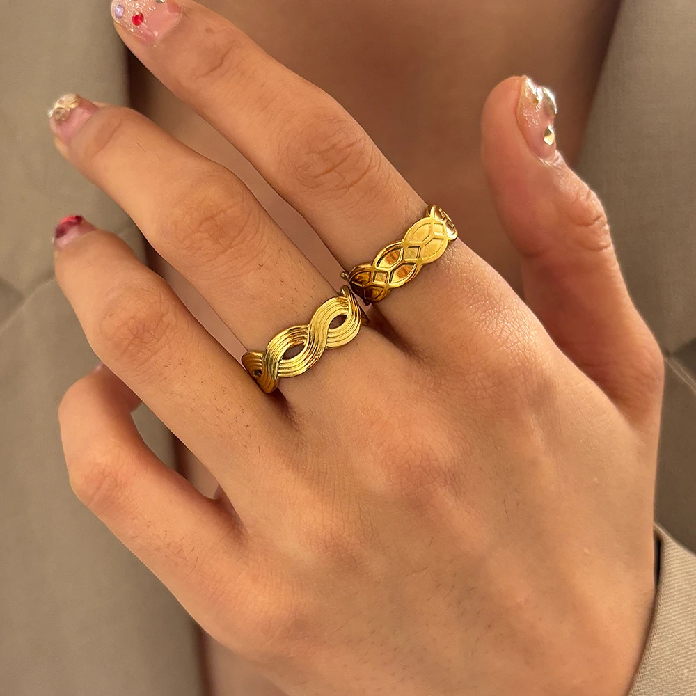 Кольца из нержавеющей стали простой индивидуальный набор колец премиум-класса с