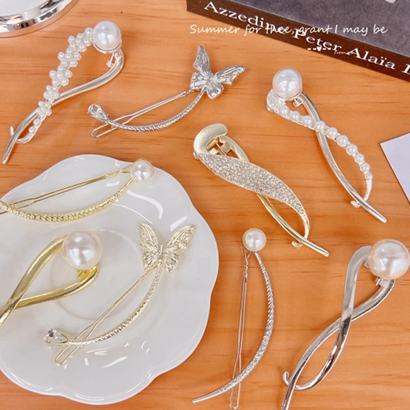 

Elegant Gold Silver Color Hair Claws Geometric Metal Hair Clips for Women Vintage Hollow Hairpin Trendy Girls Hair Accessories