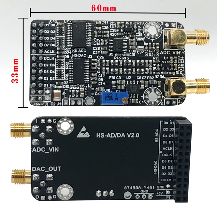 Высокоскоростной модуль AD AD9280 AD9708 для сбора данных с поддержкой макетной платы