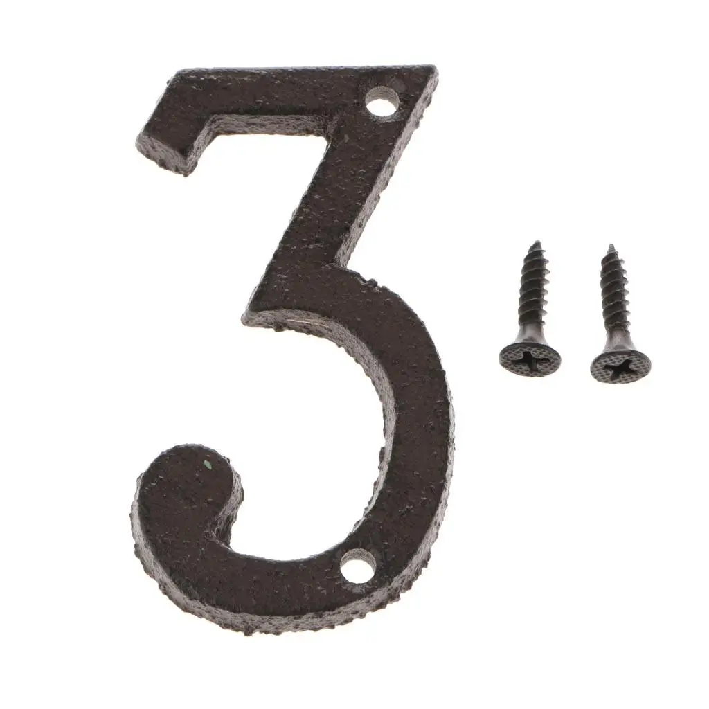 

3 &6 Heavy Duty Signs/Plaques Number,with Screws,Easy Installation