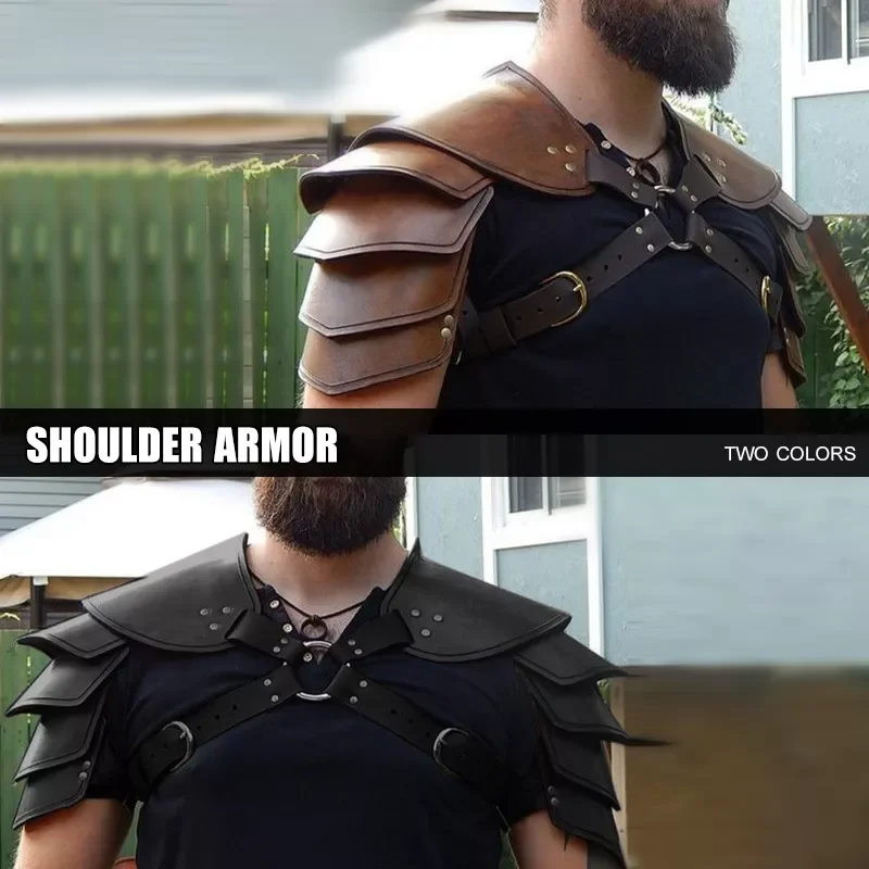 

New in Warrior Gladiator Samurai Battle Knight Pauldrons Shoulder Armor Renaissance Retro Carnival Party Props Cosplay cosplay a