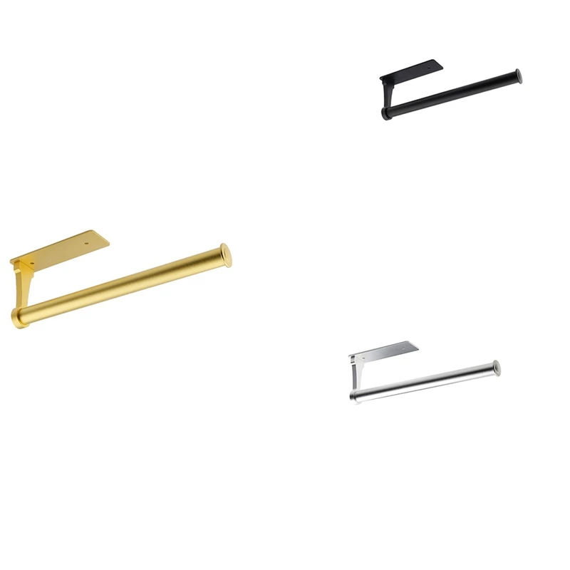 

Paper Towel Holder Under Cabinet Self Adhesive, Wall Mount Paper Holder Bathroom Tissue Towel Rack Holders