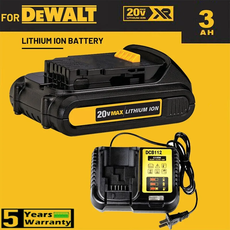 Сменная литиевая батарея DCB201 20 в 3000 мАч для DeWalt 18 в 20 вольт, литий-ионная батарея макс. DCB206 DCB205 DCB203, электроинструменты