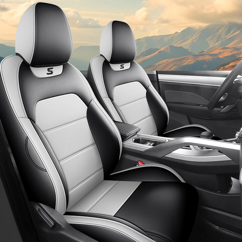 Фото Для Geely Coolray 2021-2025 (BinYue SX11) – Комплект чехлов на сиденья с полным покрытием, водонепроницаемые, устойчивые к царапинам, всесезонные №2