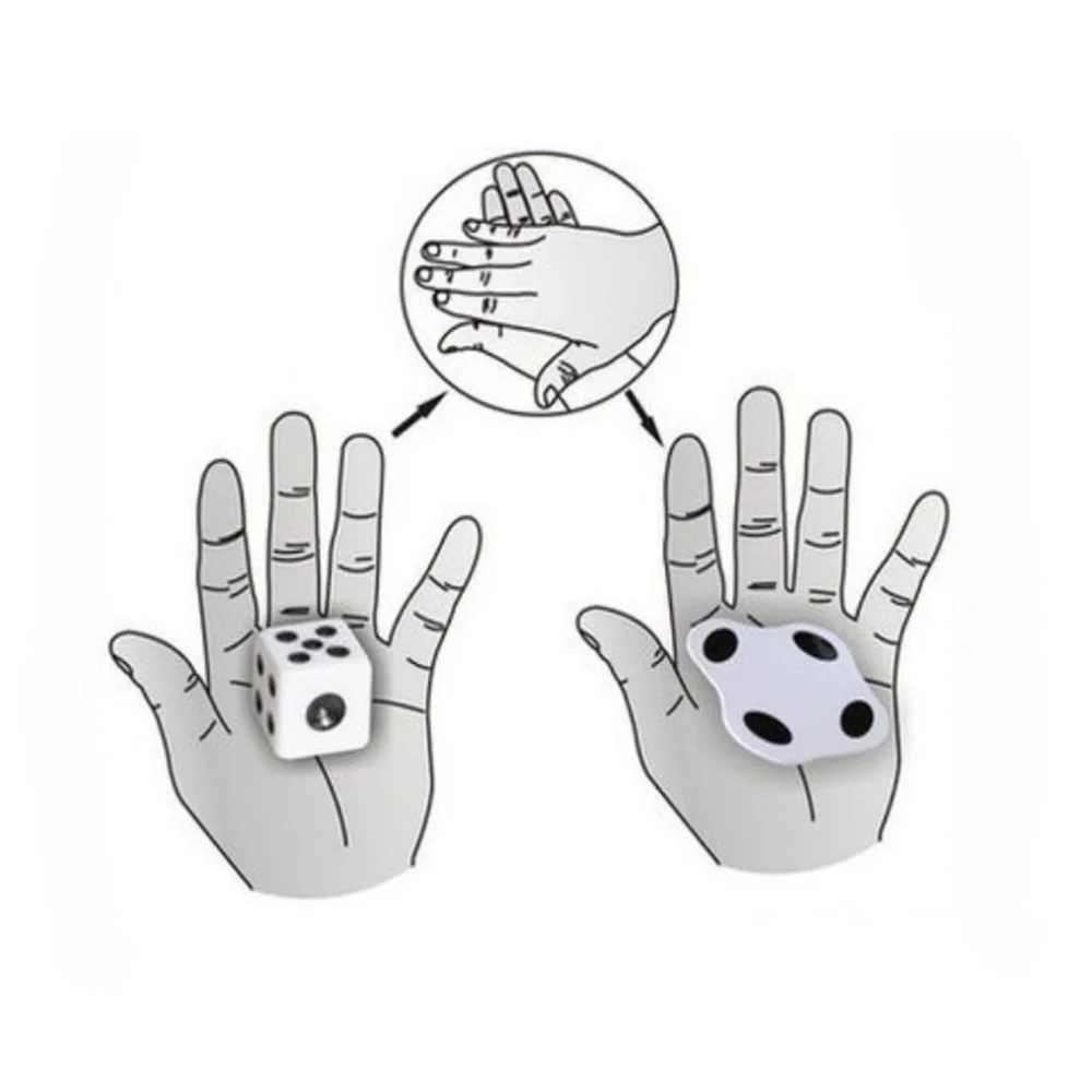 

New Arrival Beat Flat Dice Easy To Learn Mini Magic Props Toys Fun Novetly Magic Close-up Dice Magic Trick Toy Magicians Supply