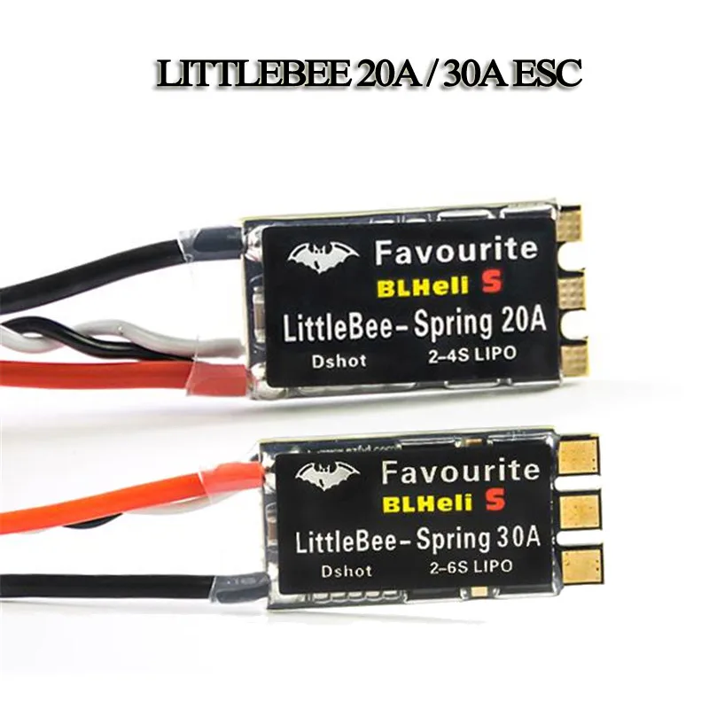 LITTLEBEE BLHeli-s FVT Little bee SPRING 20A / 30A бесщеточный ESC 2-6S поддерживает Мультикоптер Mulitshot DSHOT Oneshot42 OneShot125