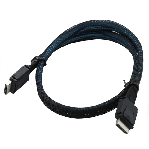 PCIE OCULINK SFF 8611 4i para Mini SAS SFF-8611 4i Servidor Super Speed ​​Cable Extensão Cabo de Male para Male Linha de Transferência de Dados
