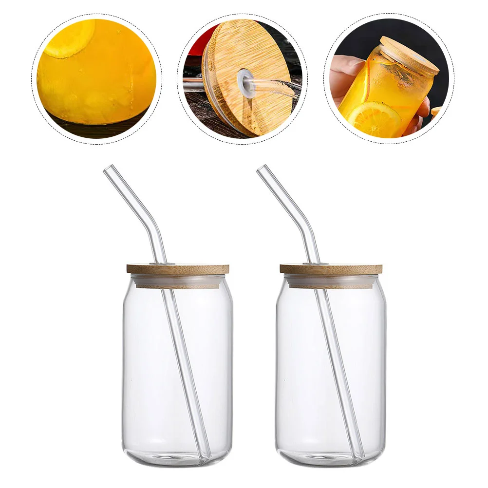 

Cup Glasses Cups Can Straw Coffee Drinking Mason Beer Iced Tumbler Lid Lids Jar Tea Mug Shaped Water Straws Jars Drink Bamboo