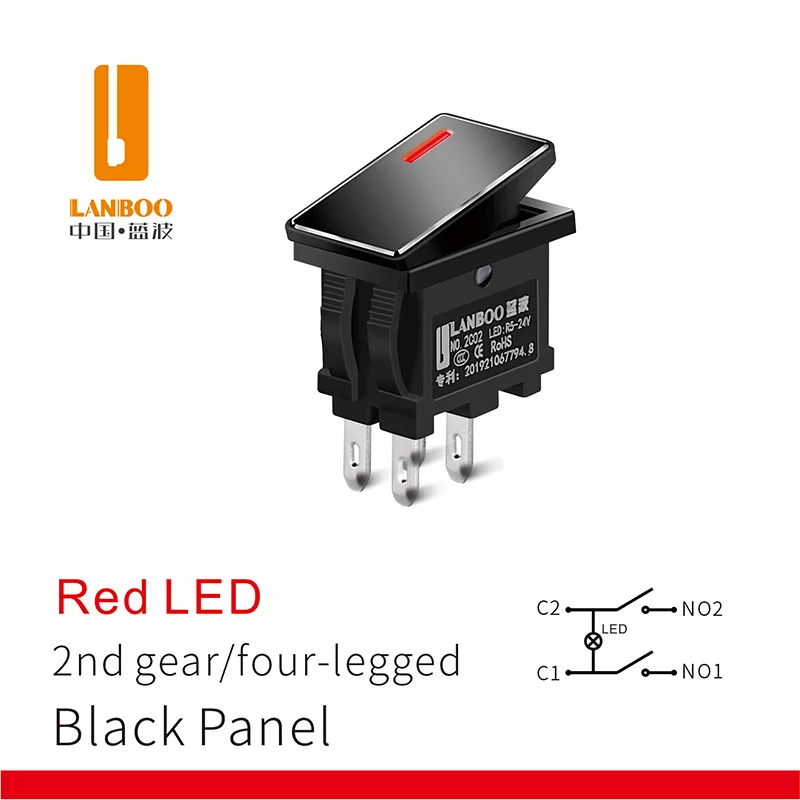 

Переключатель LANBOO 14х9 мм, 7А, 2/3 положений, красный/зеленый свет, 12/24/220В