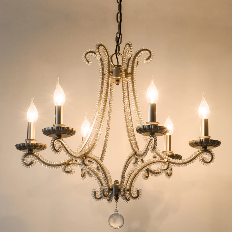 

Pendant Lamp Led Art Chandelier Light American Luxury Crystal Candle Dining Living Decor Modern Bedroom Hotel Villa Lighting