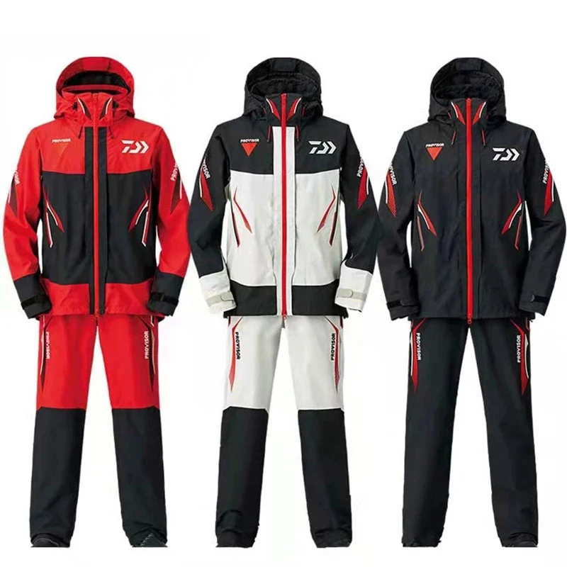 

Autumn Winter Windproof Fishing Suits Men'S Outdoor Trekking Waterproof Jacket Pants Breathable Fishing Hiking Sportswear Suit