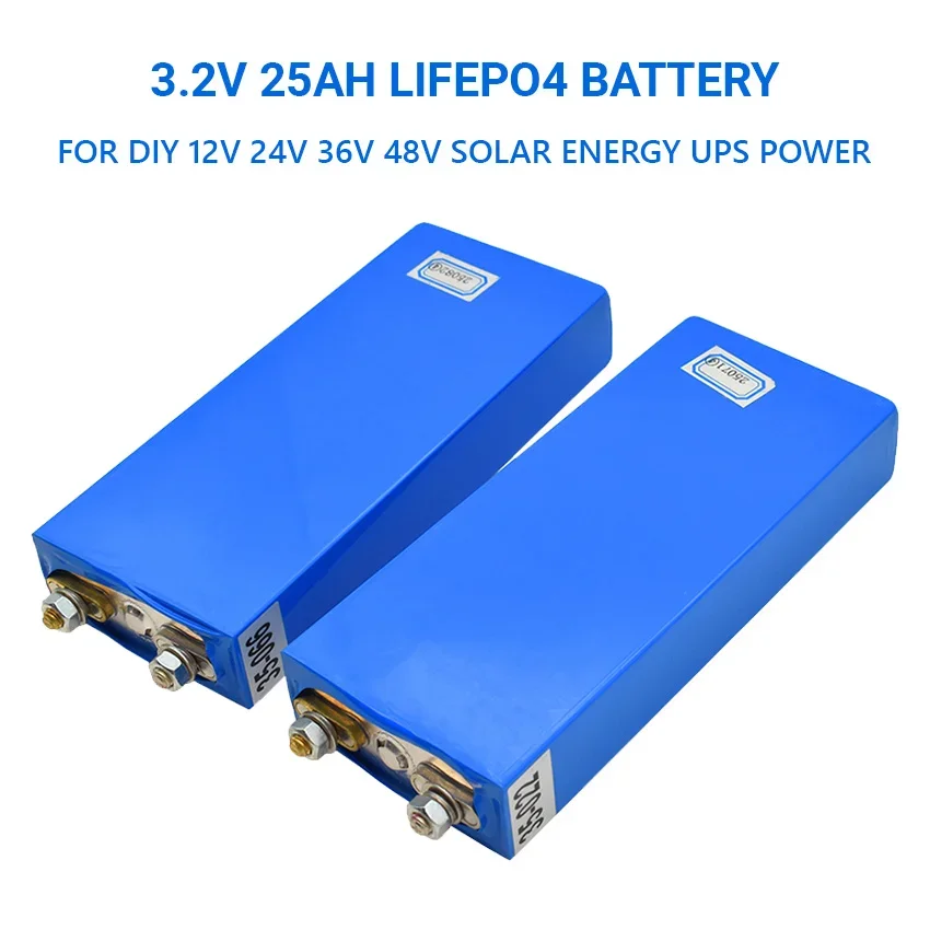 

3.2V 25Ah LiFePO4 battery cell 25000mAh Lithium iron phosphate deep cycles for Diy 12V 24V 36V 48V solar energy UPS power