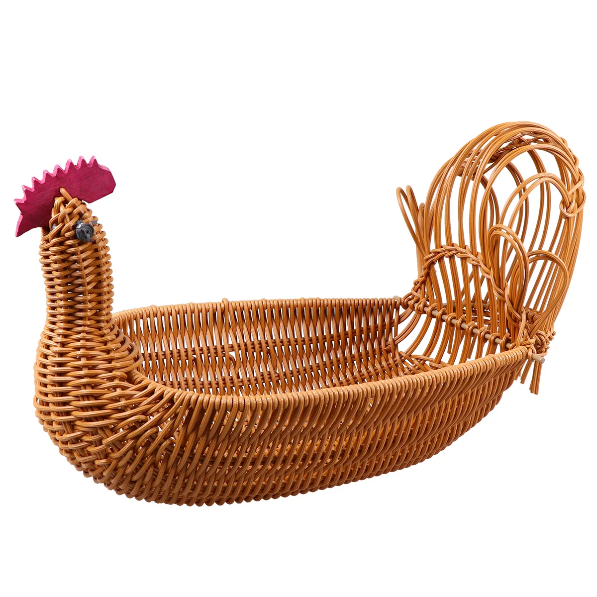 

Wicker Baskets Woven Storage Basket Turkey Shape Willow Woven Basket Decorative Wicker Fruit Baskets Multifunctional Storage