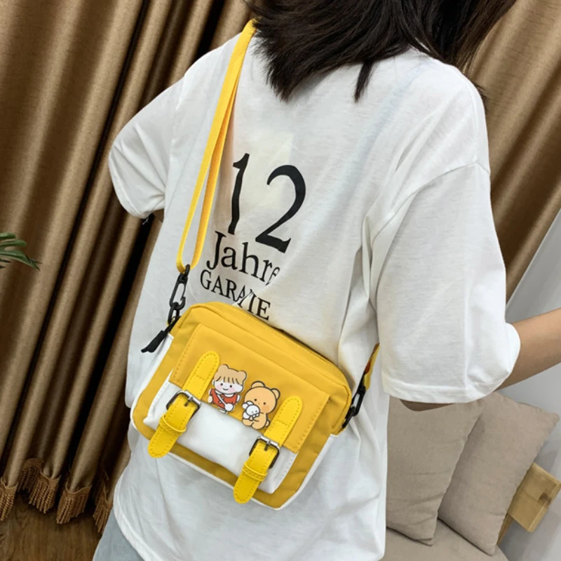 Girl Boy Messenger Bag New Children Small Bags Lovely Nylon Bag Student Shoulder Small Square Bag