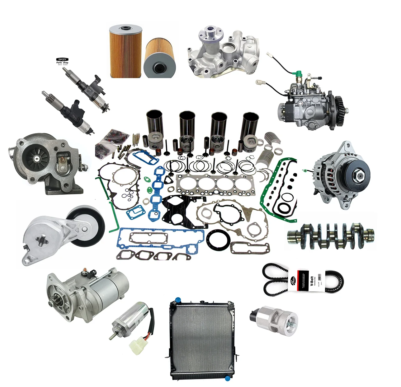 Послепродажный водяной насос 15534-73030 для двигателя Kubota D750 D850 D950 V1100 V1200