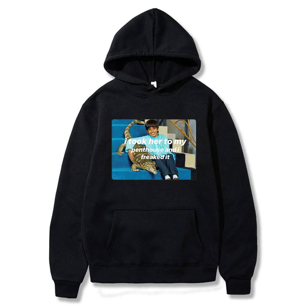 

Ravi Freaked It for Men Women Hoodies Icarly Meme Novelty Hooded Sweatshirts Long Sleeve Cotton Oversized Tracksuit Female Coats