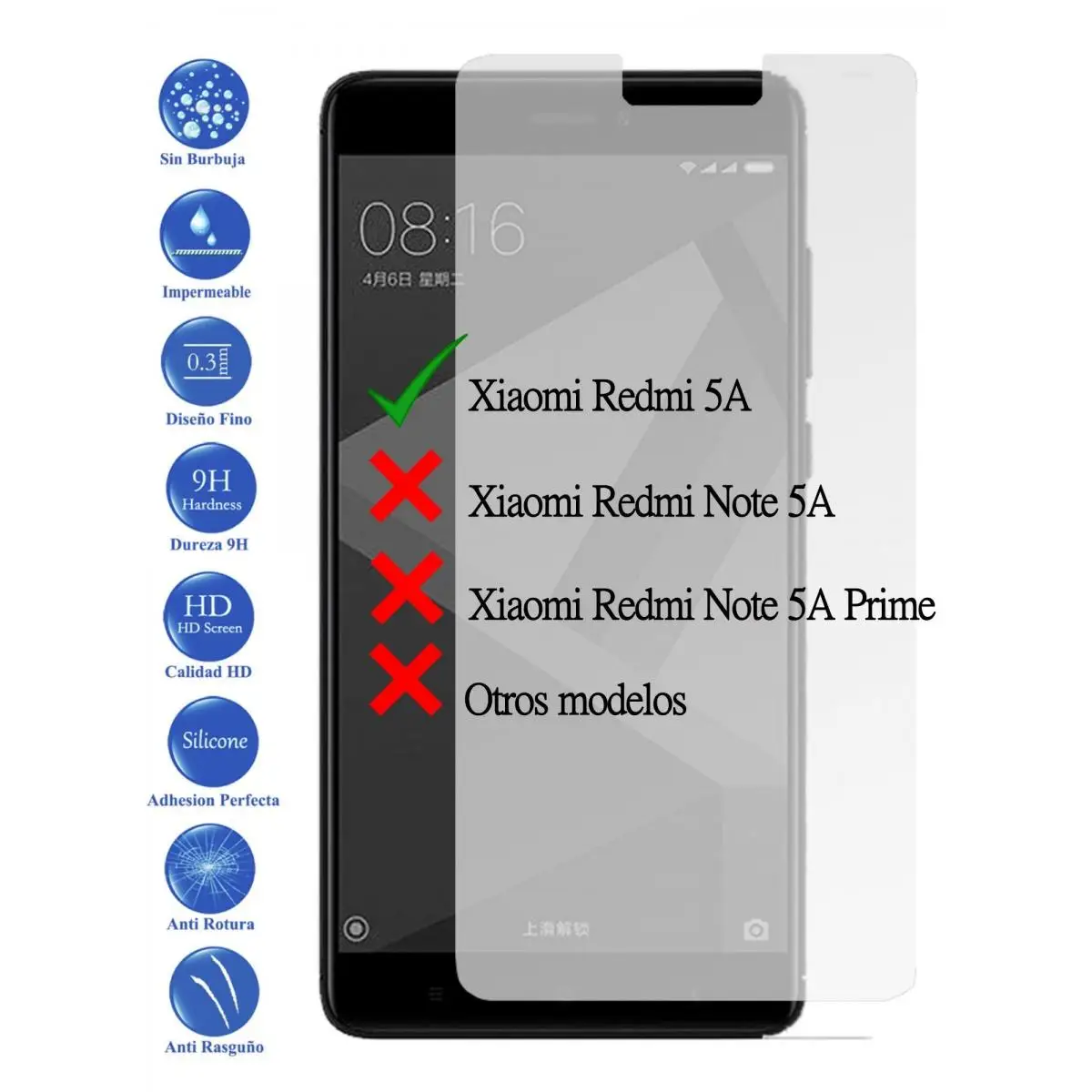 Tempered glass screen Protector for Xiaomi Redmi 4A 4X 5 6 6A 7 Go Plus