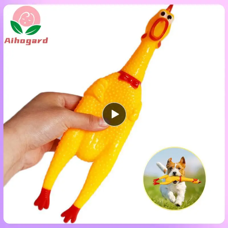 

3 Sizes Baby Novelty Toys Screaming Chicken Pets Toys Sound Funny Toy Safety Rubber Model Accessories For Children Dropshipping