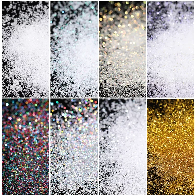 

Nail Glitter Green Blue Silver Black UV Gel Polish Powder Sparkly Shinning Decoration Chrome Dust Pigment