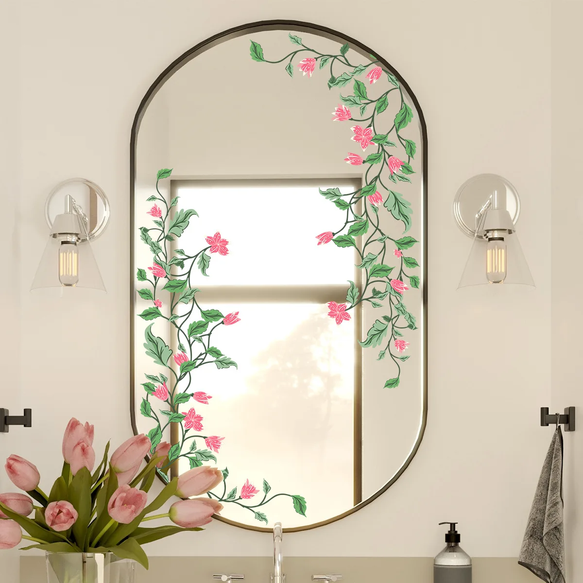 Подвесные виноградные окна цепляются опавшие цветы наклейки на съемная