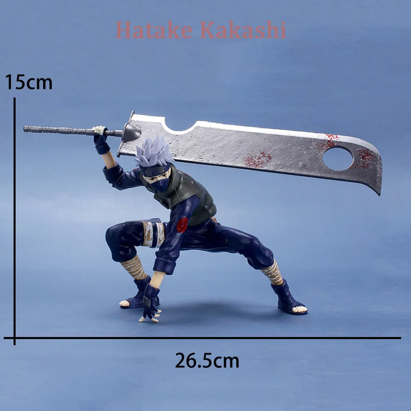 

Anime Naruto Solid Broadsword Hatake Kakashi Figures Collection Gk Model Action Figures Decoration Figurine Children's Toy Gifts