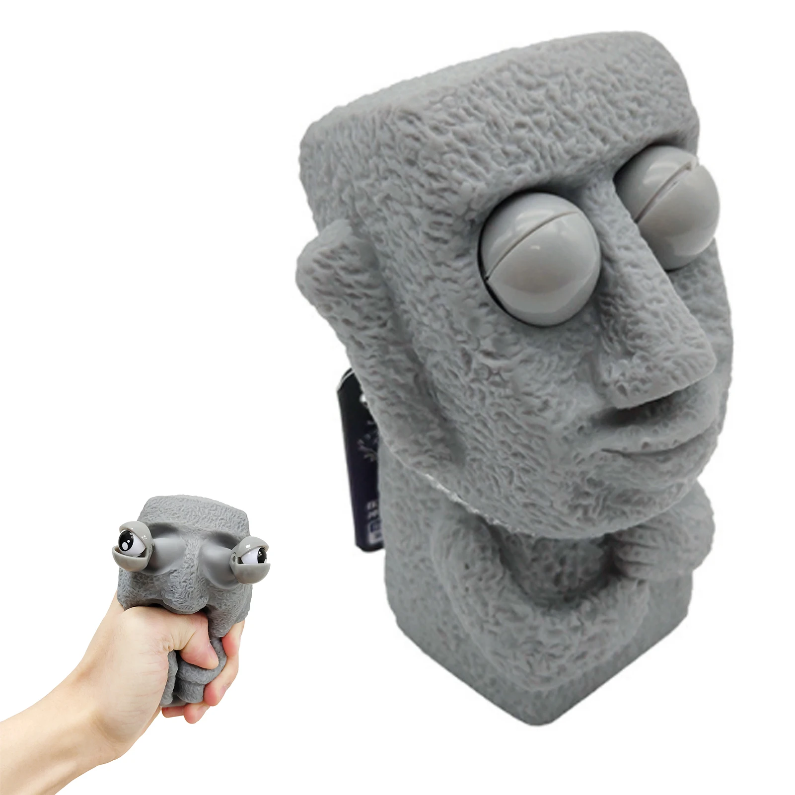 

Squishy Toy Rock Man Squeeze Eye-Opening Fearful Rising Toys Soft Tricky Squishy Stress Relief Toys Gift For April Fool's Day
