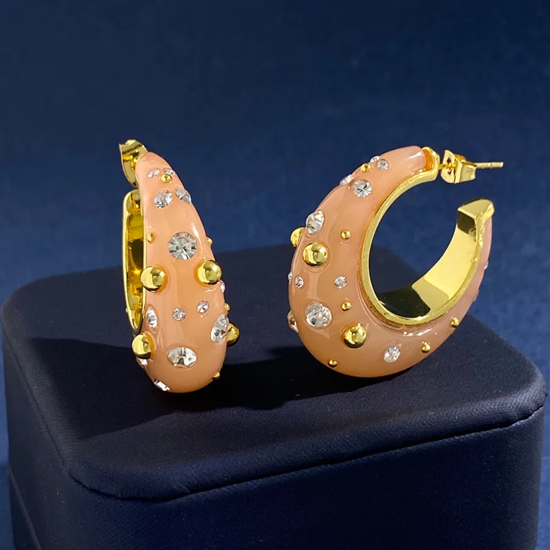 

Серьги-кольца U-образные из серебра 925 пробы с позолотой