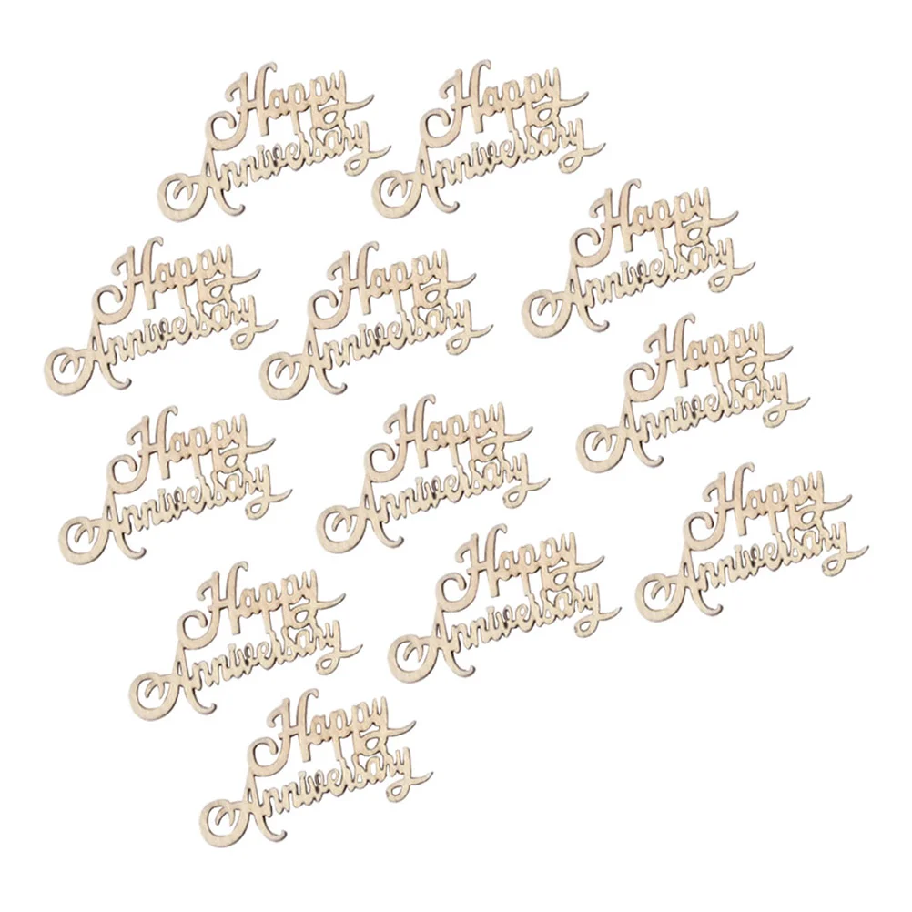 

15Pcs Happy Anniversary Slices Creative Chips DIY Crafts Party Scenery Decoration