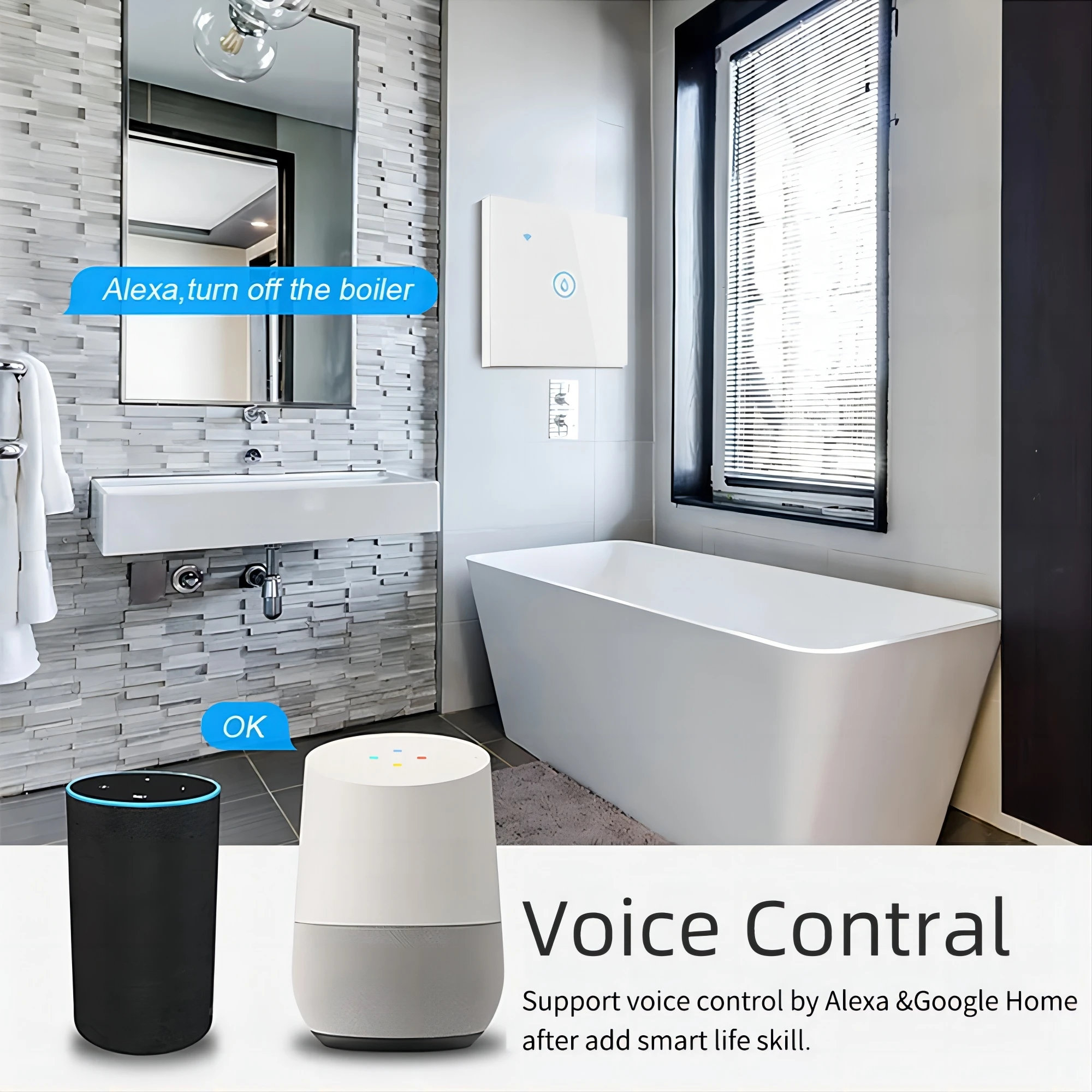 

WiFi Smart Boiler Switch 20A 4400w Water Heater Smart Life Tuya APP Remote Control Alexa Echo Google Home Voice Control